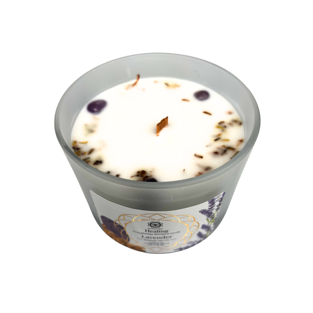Bougie Guérison intérieure – Améthyste & Lavande