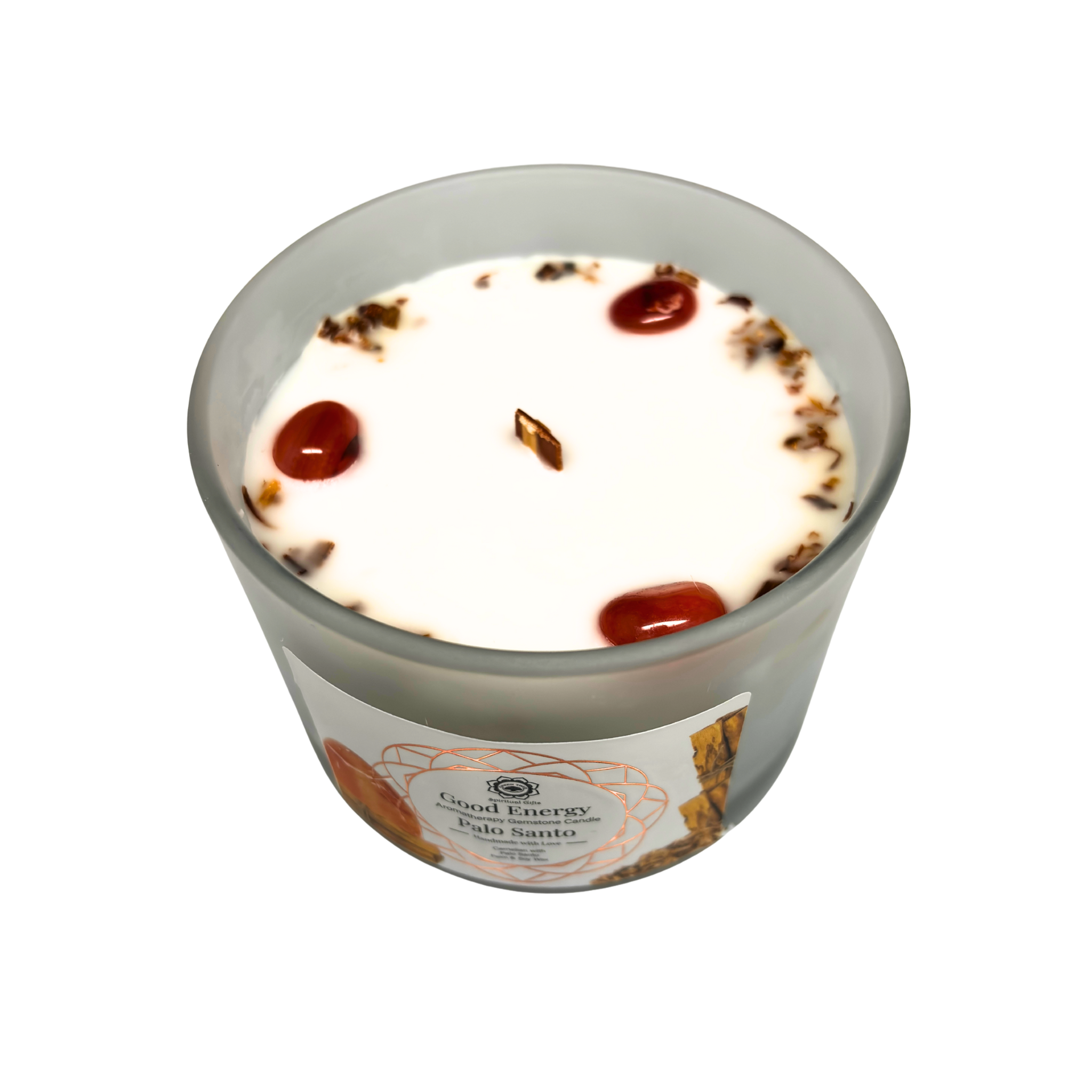 Bougie Énergie Positive – Cornaline & Palo Santo